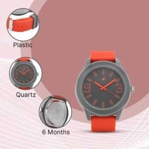 Fastrack Tees Analog Grey Dial Unisex-Adult Watch